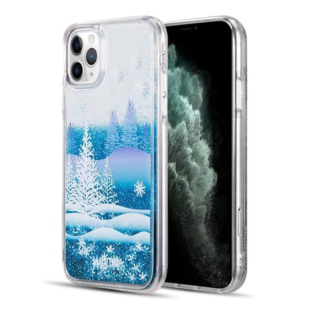 IPHONE iPhone FTCIP11M-WATF-WTW Luxmo Waterfall Fusion Liquid Sparkling Quicksand Case for iphone 11 Pro Max - Winter Wonderland FTCIP11M-WATF-WTW